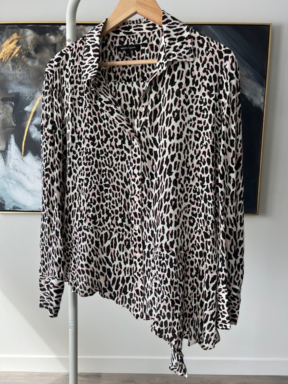 Silk Leopard Print Blouse